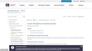 
                            2. Launch the Spectrum OneClick Console - CA Spectrum - 10.3 ...