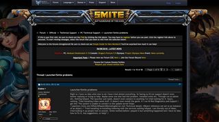 
                            6. Launcher/Smite problems - Smite Forums