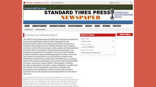 
                            7. Launching Africa's Information Highway | Standard Times Press