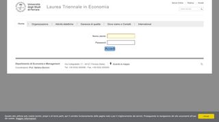 
                            1. Laurea Triennale in Economia - Unife