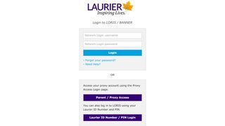 
                            1. Laurier - Single Sign On - loris.wlu.ca