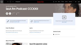 
                            8. laut.fm Podcast CCCXXII — laut.fm (Jasmin Lütz) | Last.fm