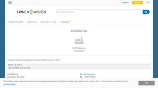 
                            9. LAVEGO AG, München - Credit Report - firmenwissen.com