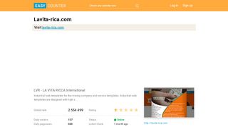 
                            5. Lavita-rica.com: LVR - LA VITA RICCA International