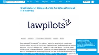 
                            7. lawpilots bietet digitales Lernen für Datenschutz …