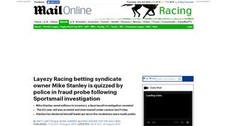 
                            9. Layezy Racing betting syndicate owner Mike Stanley is ...