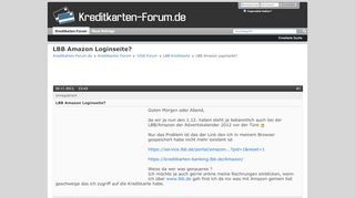 
                            7. LBB Amazon Loginseite? - Kreditkarten Forum für …