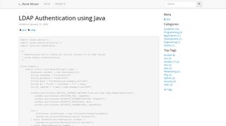 
                            4. LDAP Authentication using Java - René Moser