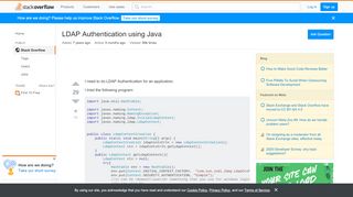 
                            1. LDAP Authentication using Java - Stack Overflow