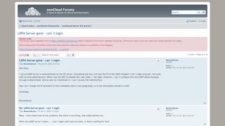 
                            7. LDPA Server gone - can´t login - ownCloud Forums