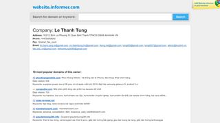 
                            9. Le Thanh Tung at Website Informer