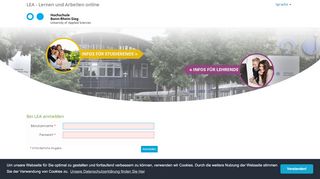 
                            3. LEA - Lernen und Arbeiten online - LEA Login Page