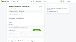 
                            9. Lead Engineer - Gas Engineering Job in Silver Lane, CT at Avangrid