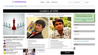 
                            5. Leaders of UOG, University of Gujrat, Gujrat (2019)