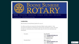 
                            9. Leadership | Boone Sunrise Rotary