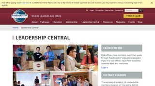 
                            2. Leadership Central - Toastmasters International