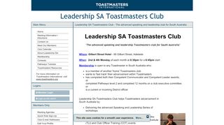 
                            6. Leadership SA Toastmasters Club