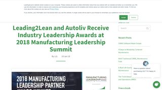 
                            8. Leading2Lean and Autoliv Receive Industry Leadership Awards at ...