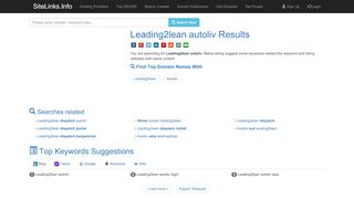 
                            8. Leading2lean autoliv Results For Websites Listing - SiteLinks.Info
