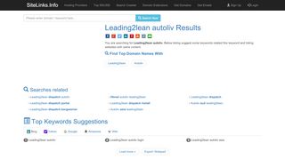 
                            9. Leading2lean autoliv Results For Websites Listing - SiteLinks.Info