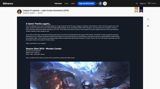 
                            8. League of Legends - Login Screen Animations (2016) - Behance