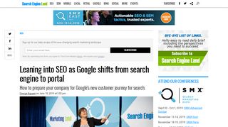 
                            8. Leaning into SEO as Google shifts from search engine to portal ...