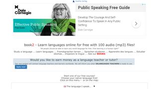 
                            10. Learn 50 Languages Online for Free - book2 Audio Trainer