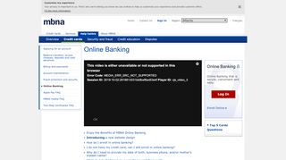 
                            2. Learn About Credit Cards & Online Banking: Help ... - MBNA