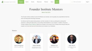 
                            8. Learn about the Mentors helping entrepreneurs in our program