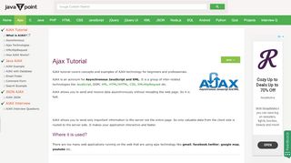 
                            9. Learn AJAX Tutorial - javatpoint