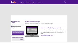 
                            2. Learn - Get a fedex.com Login - FedEx