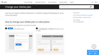 
                            4. Learn how to change your Adobe plan or ... - Adobe Help Center