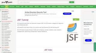 
                            7. Learn JSF Tutorial - javatpoint