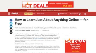 
                            8. Learn Just About Anything Online for Free - E-learning -- AARP Bul...
