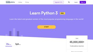 
                            8. Learn Python 3 | Codecademy