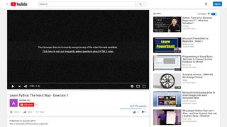 
                            5. Learn Python The Hard Way - Exercise 1 - YouTube