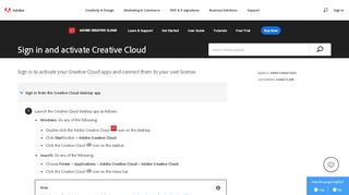 
                            11. Learn to sign in and activate your Creative Cloud account