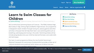 
                            9. Learn to Swim Classes for Children - Active Stirling - ALISS