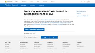 
                            6. Learn why your account was banned or suspended from Xbox Live
