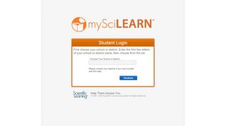 
                            2. Learner Login : Select School - Scientific Learning