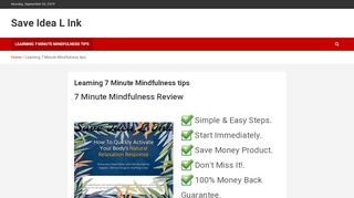 
                            8. Learning 7 Minute Mindfulness tips – Save Idea L Ink