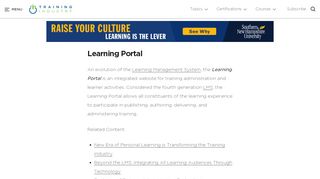 
                            3. Learning Portal - Training Industry