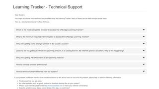 
                            5. Learning Tracker - Technical Support - GREedge