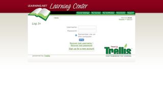 
                            8. Learning.net Learning Center - Log In