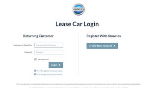 
                            3. Lease Car Login - secure.knowlesfleet.com