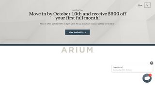 
                            2. Leasing Information - ARIUM Living