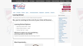 
                            1. Leaving School – Kuranui College