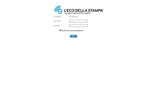 
                            2. L'Eco della Stampa: Login per la Rassegna Stampa Personalizzata