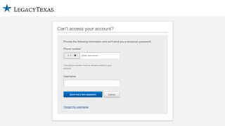 
                            9. LegacyTexas Bank | Account Access Help