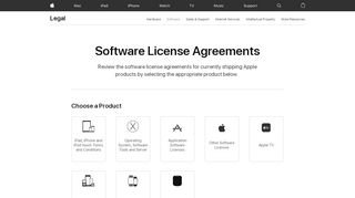 
                            5. Legal - Software License Agreements - Apple